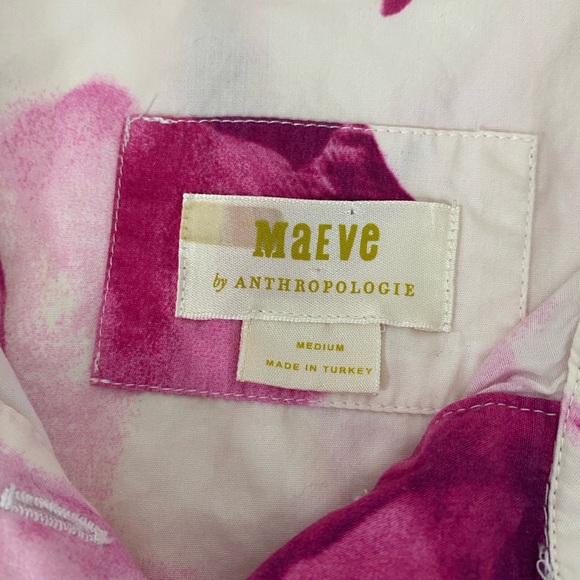 Anthropologie Floral Midi Dress in Pink and Cream - Picture 8 of 11